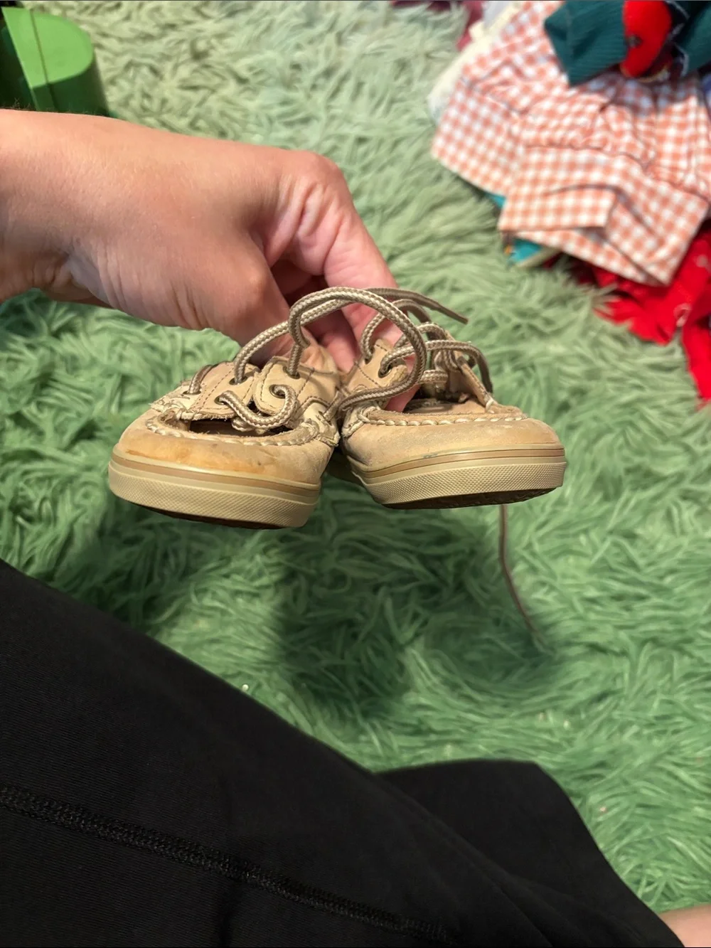 Sperry for Baby’s Light Tan Leather Moccasin Boat Shoes